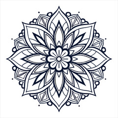 mandala, mandala design, mandala design idea, mandala design vector, mandala sample Isolated flower mandala in vector. Round line pattern. Vintage monochrome element for coloring pages and design