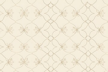 Abstract floral line art seamless pattern