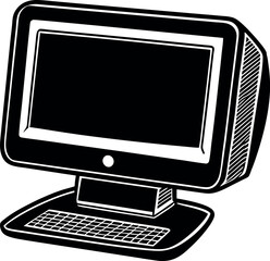 Fototapeta premium Aesthetic Imac Retro Design Vector Shallotte on white background