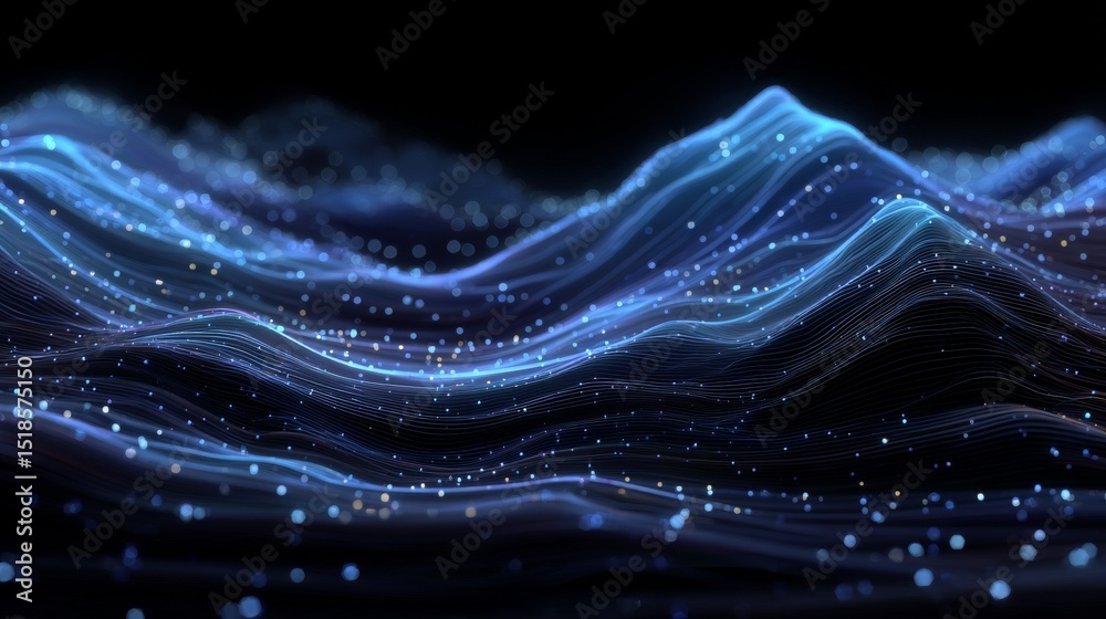 Wall mural a futuristic blue digital technology background featuring abstract network data and innovative tech 