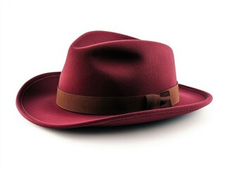 Burgundy fedora hat stylish fashion accessory for men women