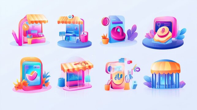 Customer loyalty abstract concept vector illustration set. Relationship marketing, customer care, 24 for 7 service, social media, online tech support, emergency line schedule abstract metaphor. illus