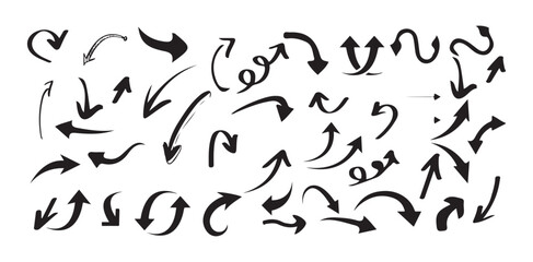 Black and white Arrow Icons for Web