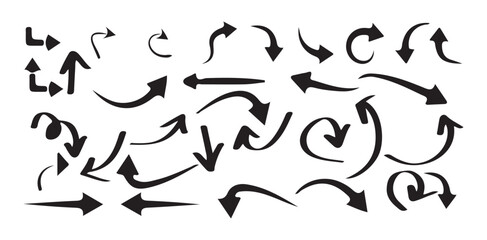Arrow Icons set Collection with many type of Curved icon