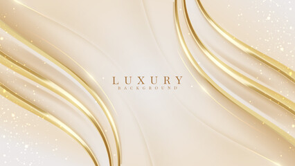 Luxury abstract gold background with glitter light effect decoration.