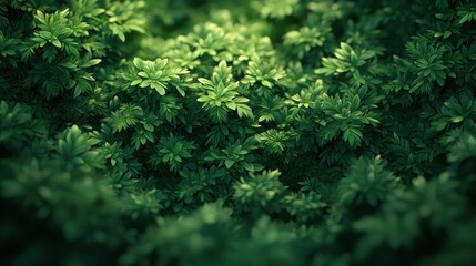 Fototapeta premium A vibrant patch of leaves in dark lighting