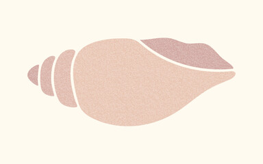 Organic geometric Seashell silhouette icon. Textured Shell shape. Great for nature branding, summer natural poster, packaging, logo, interior print, sticker, beach themed decor