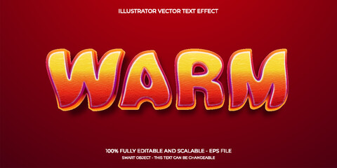 Warm Text Effect Design