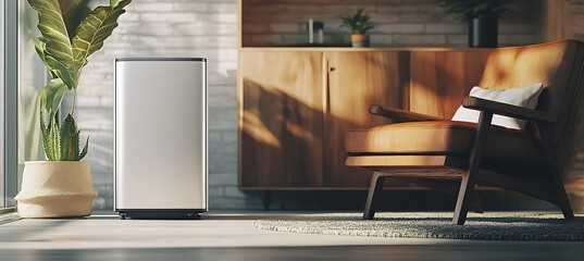 Premium Compact Mini Fridge Framed on the Left with Blurred Dorm or Office Interior for Clean Composition