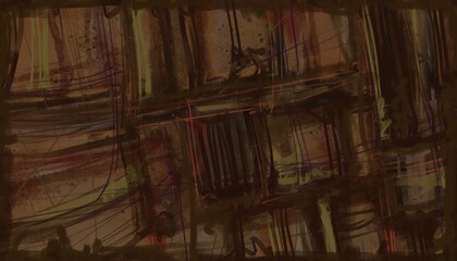Abstract image for modern interior. The picture is painted by hand on a tablet.