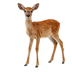 female roe deer isolated, Cutout 