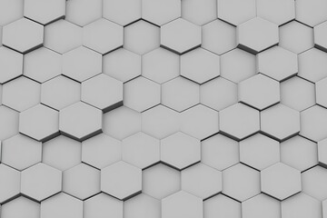 Naklejka premium Abstract hexagonal pattern background gray design
