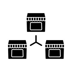 franchise icon, simple flat style, vector illustration symbol sign logo template pictogram, for ui or ux isolated on white for mobile app, editable
