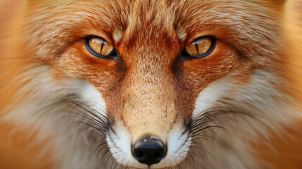 Obraz premium Close-up stock photo of a red fox, capturing its sharp eyes and detailed fur, showcasing the wild beauty and alert nature of this clever animal...