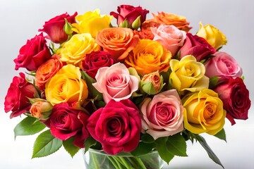bouquet of colorful roses