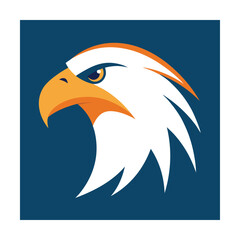 Majestic eagle head profile strong bird of prey