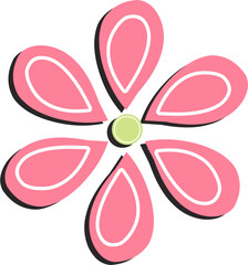 A simple, colorful flower illustration suitable for web design, branding, or marketing materials focused on nature or beauty.