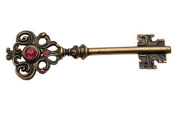 Realistic house key isolated on a white or transparent background, perfect for real estate, home security, rental, or locksmith-related design projects.