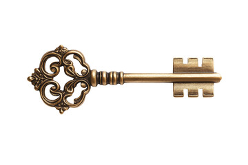 High-resolution house key isolated on white or transparent background, ideal for real estate, security, homeownership, and property-related design concepts.