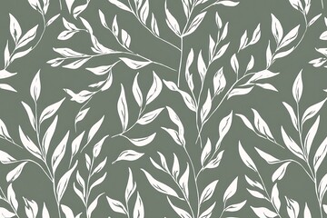 Elegant leafy pattern in neutral tones