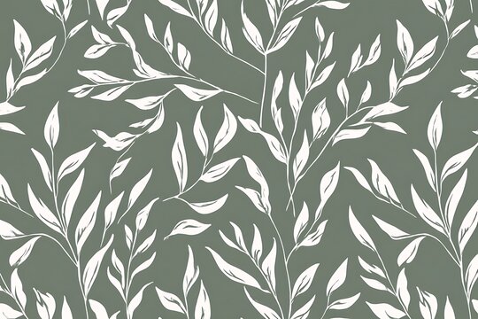 Elegant leafy pattern in neutral tones