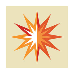 Abstract starburst explosion design element