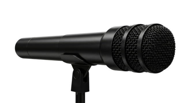 Black Mic Isolated, PNG 