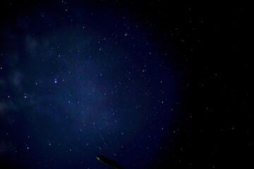 Celestial Nightscape A Dark Blue Night Sky Filled with Sparkling Stars