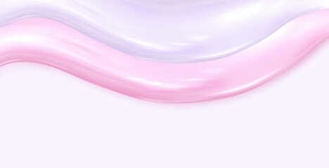 Liquid blue vector dripping ice cream texture.Glossy sugary flow drip.