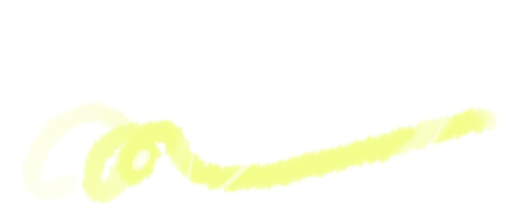 シンプルな勢いのある細い柔らかな黄色のライン
