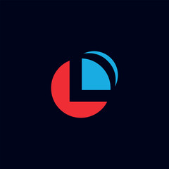 letter l text logo design vector