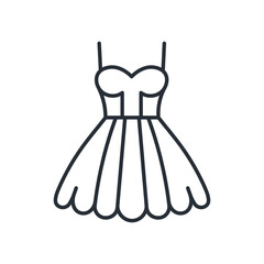 Woman dress line icon. Fashion and clothing. Isolated vector illustration