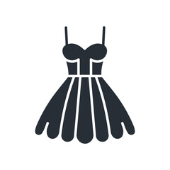 Woman dress flat icon. Fashion and clothing. Isolated vector illustration	
