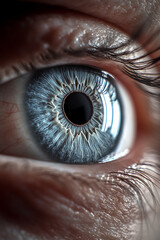 close up of eye