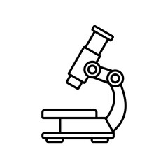 microscope icon, vector illustration, symbol, design logo template pictogram, for ui or ux isolated on white for mobile app, editable