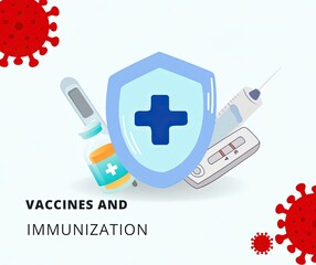 Vaccine and Immunization illustration of covid 19