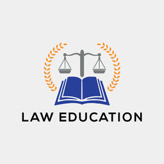 law education logo design vector