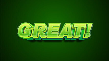 Green Neon Text Effect Typography Design