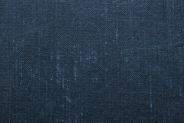 Old dark blue canvas fabric for background, linen texture background