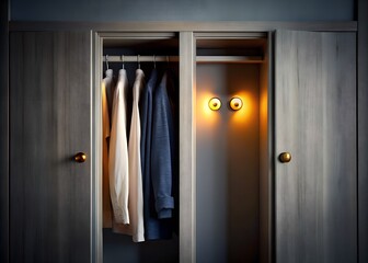 Glowing Eyes Peeking From A Closet