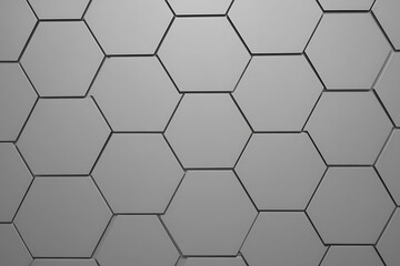 Gray hexagonal tile pattern geometric design