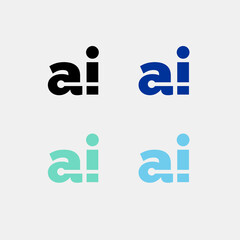Obraz premium AI vector logo with element s...