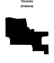 Osceola (Indiana) blank outline map