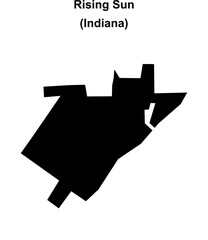 Rising Sun (Indiana) blank outline map