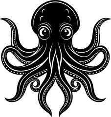 Octopus Head in Soft Pastel Chrome on White Background Shallotte