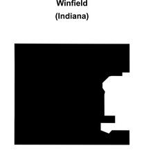 Winfield (Indiana) blank outline map