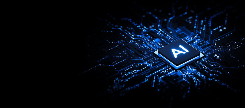 Artificial Intelligence AI Processor on Circuit Board