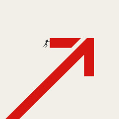 Business leadership vector concept. Symbol of growth, success, leader, ambitions and achievement. Minimal design eps10 illustration