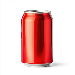Vibrant Red Drink Can - Perfect for a Refreshing Day , white background cut out PNG