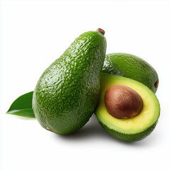 Fresh and Ripe Avocados - A Healthy and Delicious Treat , white background cut out PNG